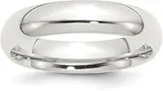 [JewelryWeb] 925 Sterling Silver Solid Polished Engravable 5mm Comfort Fit Band Ring Jewelry Gifts for Women - Ring Size Options Range: H to Z