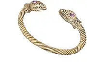 [BOSUGE] Charming Bracelet，Snake Screw Cable Men Cuff Vintage Bangle&Bracelet for Women Love Nail Viking Bangles Jewelry Best Gift (Color : Silver) (Color : Gold)