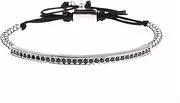 [U.S. Polo Assn.] Luxury Black Zircon Long Tubes&4MM Copper Beads Macrame Men Bracelets&, Bangles for Women Jewelry (Metal Color : 1260-2)