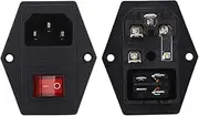 Power Socket Switch 4 Pin with Light Built in Fuse for 3D Printer