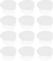 [OSALADI] 12pcs Lip Mask Brush Dust Cover Lip Brush Cover Makeup Brush Lid Lipstick Brush Retractable Concealer Brush Make up Brush Holder Silicone Cover Girl Travel Boots White