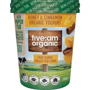 Five:Am Organic Yoghurt Honey & Cinnamon 700g
