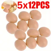 Plastic Fake Chicken and Bird Eggs Poultry Dummy Egg 5x12 Pieces