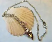 Silver Seashell Pendant Necklace, Beach Necklace, Surfer Necklace, Unisex