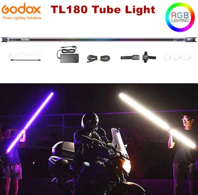 Godox TL180 RGB Led Video Tube Light Stick Full Color 2700k-6500K APP Remote DMX
