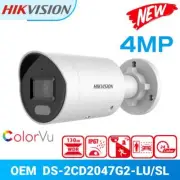 Hikvision DS-2CD2047G2-LU/SL 4MP ColorVu Bullet Security IP Camera POE MIC