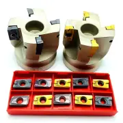 Flat End Turning Tool Holder Steel Durable Carbide CNC Face Milling Cutter Head