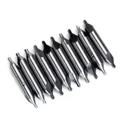10 Pcs 3MM 60 Degree Bit HSS Combined Center Drills Countersinks Set Tool