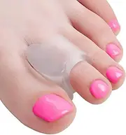 Toe Spacers (4 Pack) - Spreaders for Bunion, Gel Toe Ring Separator - Corrector for Plantar Fasciitis, Hammer Toe, Bunion Pain Relief, Overlapping Crooked Toes