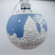 Wedgwood Jasperware Blue Christmas Ornament Carol Singers decoration Carolers