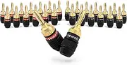 Sewell Deadbolt Banana Plugs 14-Pairs by, Gold Plated Speaker Plugs, Quick Connect SW-29863-14