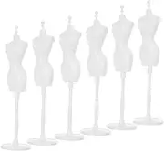 BRIGHTFUFU 6pcs Doll Clothes Display Stand Mannequin Dress Support for Doll House Accessories Lightweight and Compact Design for Easy Carrying for Miniature Clothing