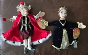 Folkmanis set of 2 king and queen puppets NWT
