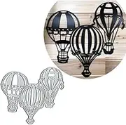 Scrapbooking 3pcs/Set Hot Air Balloon Metal Die Cuts, Hot Air Balloon Metal Cutting Dies Cut Stencils Card Paper Craft DIY Template Metal Cutting Dies Album Embossing Paper Dies for Card Making