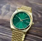 New Nixon A045-1919 Time Teller Gold Green Sunray unisex Watch 37mm A0451919
