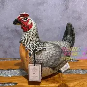 John Derian For Target 2024 Plush Beaded Chicken Pillow 14”x13” Thanksgiving New