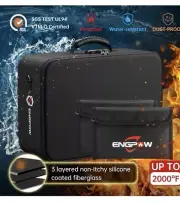 Fireproof Document Bag With Lock Fireproof Waterproof File Organizer Bag 5 Layer