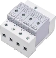 Ac 420V Surge Protective Device 4P 40Ka Surge Arrester Household Thunder Proof Protector Breaker Din Rail Installation Grey 4P Grey 4P