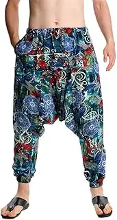 Prints Cotton Joggers Men Cargo Pants Yoga Harem Pants