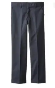 IZOD Flat Front Pant Boys Regular Fit Regular Navy Blue Size 8