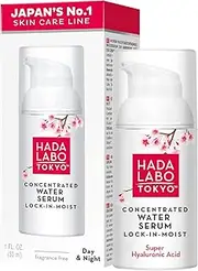 Hada Labo Tokyo White Concentrated Water Serum Lock-in-Moist 30 ml - Hyaluronic Serum Face - High Dose - Keeps the Skin Moisture