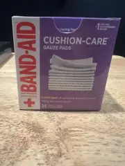 NIB Gauze Pads Band-Aid Cushion-Care 25 Small Pads