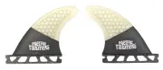 Pacific Vibrations 3.75" longboard surfboard fins side bites fits futures clear
