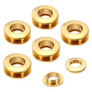 10.5mm(2/5 Inch) Solid Brass Hole Eyelets, 6 Pcs Arc Surface Grommet, Brass Tone