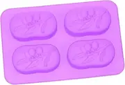 KOCKSHION 1pc Handmade Soap Mold Candy Molds Pour Soap for Soap Making Square Soap Small Soap Round Ice Cube Tray Soap Making Tools Oval Soap Bar Mold Soap Press for Scraps Purple