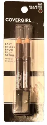 Covergirl Easy Breezy Brow Fill Define Pencils - 2 Count - 505 Rich Brown