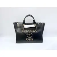 在飛比找蝦皮購物優惠-遠麗精品(板橋店)Y1310 CHANEL Cabas黑荔枝