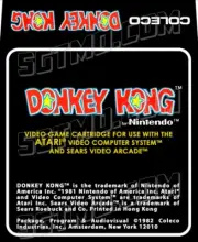 Atari 2600 Replacement Label - Donkey Kong