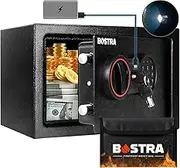 Fireproof Safe Box with Sensor Light & Fireproof Bag, Money Safe Box with Digital Keypad,Security Safe Box for Home, 0.5 Cubic Small Safe with Keys & Pass Code for Cash Jewelry