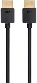 Monoprice Ultra 8K High Speed HDMI Cable - 1 Feet - Black, 48Gbps, 8K@60Hz, Dynamic HDR, eARC, Supports 3D Video and Multiview Video - Ultra Slim Series (139475)