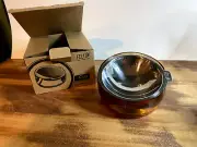 NEW* Felli Pet Oblik Whisker Fatigue Cat Bowl 0.5 Cups Shallow Dish • Amber