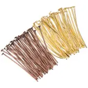 200Pcs Flat Head Pins 35mm Brass 20 Gauge Purple Bronze and Gold