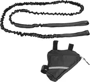 Tow Rope, Outdoor Riding Stretch Cord Flexible Ellastic Child Bike Tow Ropes to Provide Extra Boost for Mountain Kids Bike Trailer (Black)