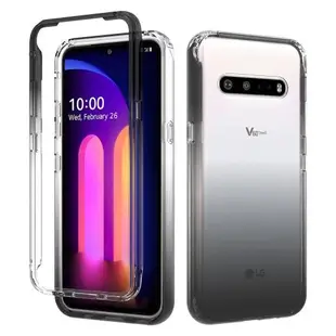 適用于LG V60 ThinQ背純色簡約TPU防摔手機殼 高透邊框保護套