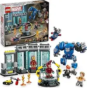 LEGO® Super Heroes Marvel Iron Man’s Laboratory: Hall of Armor 76315 Super Hero Building Toy with Minifigures and a Mech, Build-and-Play Avengers Set for Kids, Toy for Boys and Girls Aged 8 and up