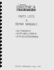Bronica AE-Finder, Auto Bellows E and Accessories Repair Manual for Bronica ETR