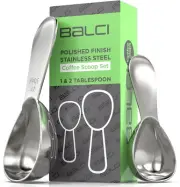 - Stainless Steel Coffee Scoop Set (1&2 Tablespoon, 15Ml and 30Ml) Exact Measuri
