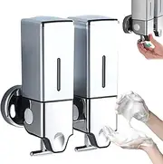 Hand Soap Dispenser Wall Mount - 2PCS 1000ml Leakproof Bathroom Soap Dispenser with Liquid Monitoring, Screw Installation for Public Places