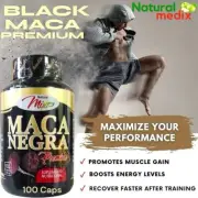 Black Maca 500mg Premium High Strength Peruvian / Maca Negra 100 Caps
