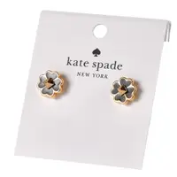 在飛比找蝦皮商城優惠-KATE SPADE琺瑯幸運草穿式耳環(黑)221052-2