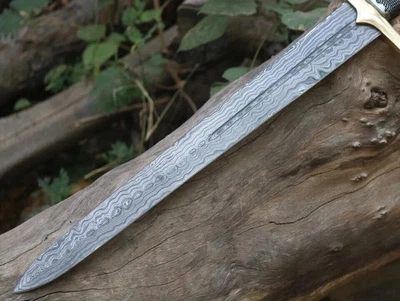 Customizable Handmade Sword Damascus Steel Viking Sword Kalis Hunting Replica