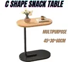 Fashion Snack Side Table, C Shaped End Table for Sofa Couch Bed Room Small Table