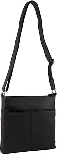 [Milleni] Ladies Nappa Leather Crossbody Bag in Black