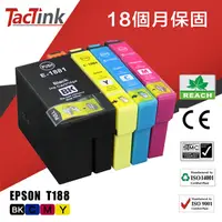 在飛比找PChome24h購物優惠-【TacTink】EPSON 相容墨水匣T188(黑/藍/紅