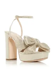 Loeffler Randall Women's Natalia Pleated Platform High Heel Sandals