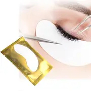 Eye Gel Pads 50 Pairs Eyelash Extension Under Eye Gel Pads Lint Free Eye Patches Eye Mask Beauty Tool Collagen Hydrogel Under Eye Patch (Gold)
